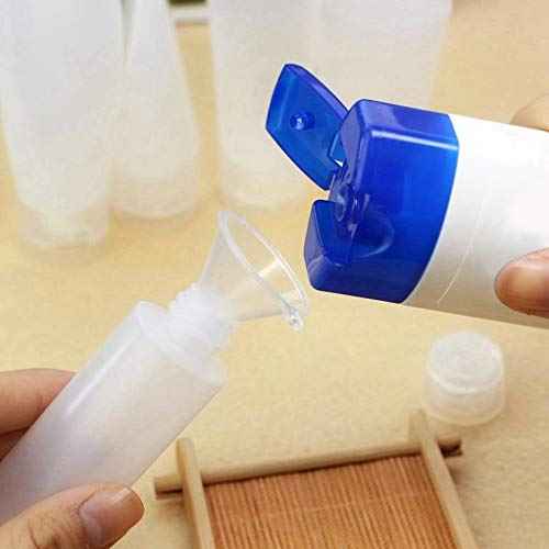 Nydotd 18 Pack Travel Size Plastic Squeeze Bottles for Liquids, 30ml/1Oz TSA Approved Makeup Toiletry Cosmetic Containers, Leak-Proof with Flip Caps, Refillable