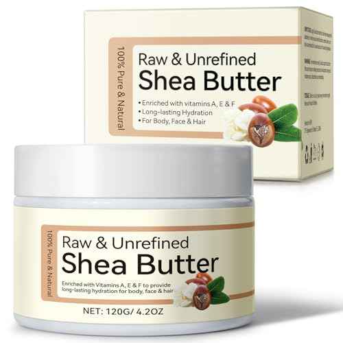 Shea Butter Raw Organic, Pure Shea Butter Unrefined for Skin and Hair Moisturizing - 100% Natural Vitamin A, E & F £¨120g£©