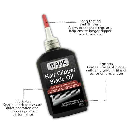 Wahl Premium Hair Clipper Blade Lubricating Oil for Clippers, Trimmers, & Blade Corrosion for Rust Prevention ? 4 Fluid Ounces ? Model 3310-300A