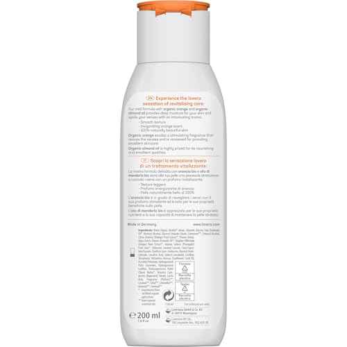 lavera Body Lotion Vitalizing - Body Milk with orange & almond oil - body milk for normal skin - PETA certified - biodegradable - vegan - natural cosmetics - 6.76 fl.oz.