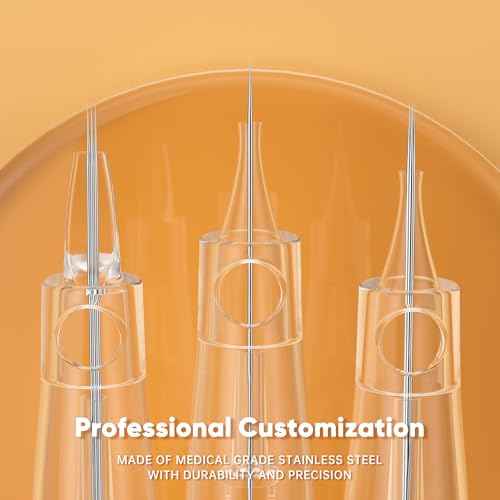 20Pcs 3F Tattoo Cartridge Needles, Disposable Microneedling Cartridges Needle for Eyebrow Eyeliner Lip, 3 Single Stack Flat 0.35MM Needle for Makeup, Microblading, Tattoo Machine (3 F)