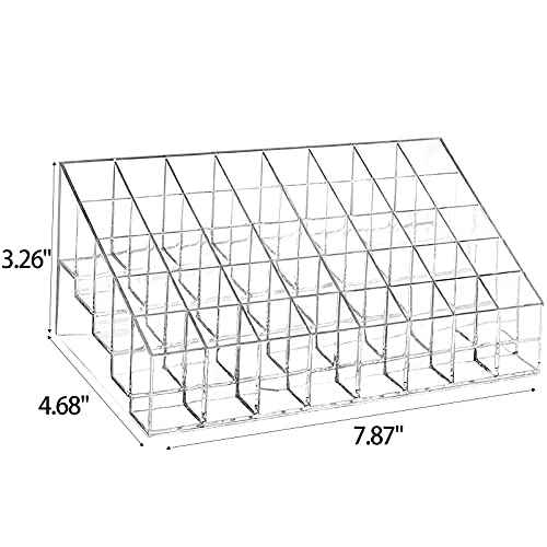 40 Grids Lipsticks Holder - Clear Acrylic Lipgloss Lipstick Organizer and Storage Display Case for Lip Gloss, Lipstick Tubes