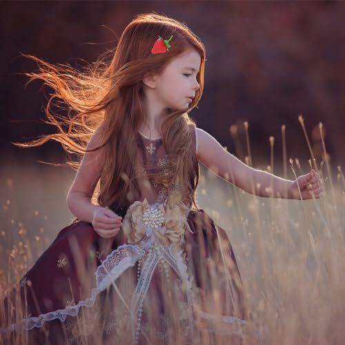 4pcs Strawberry Hair Clips for Girls, Cute Fruit Hair Barrettes Kawaii Metal Alligator Hairclips Duck Bill Clips Y2K Strawberry Hair Accessories Gifts for Baby Girls Toddlers Teenagers