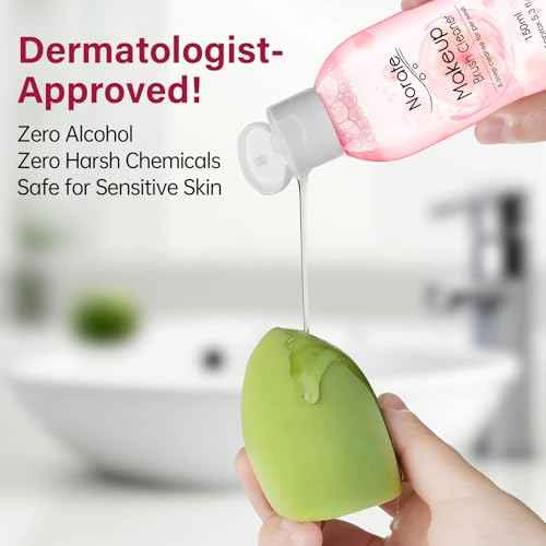 Norate Makeup Brush Cleaner, Make Up Brush Cleansers Solution, Makeup Cleaner for Makeup Brushes, Beauty Sponge, Powder Puff, Deep Clean Brush Shampoo, Gentle Formula Cruelty Free 5.3 FL.OZ