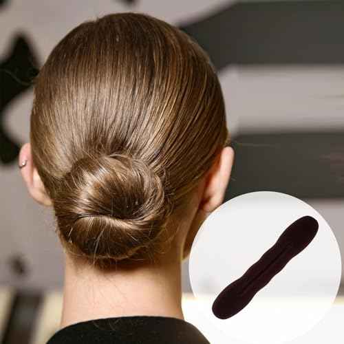 3 Pcs Hair Bun Maker, Bun Makers for Women's Hair, Lazy Bun Holders for Women's Hair, Thin Wavy Long Curly Straight Hair (Brown)