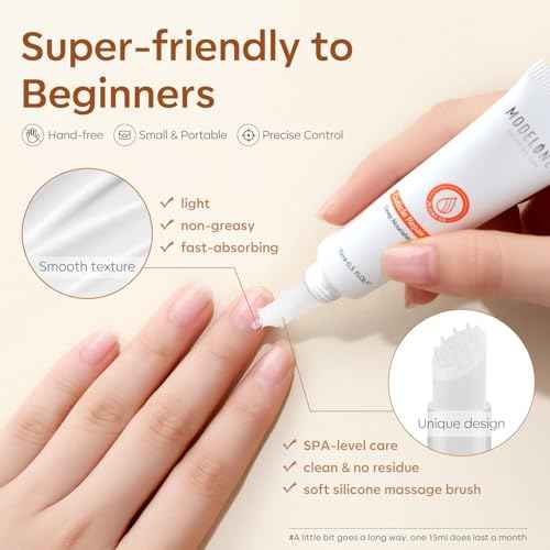 modelones Cuticle Cream, Ultra-Hydrating Nail Care for Damaged Nails Organic Jojoba Oil Vitamin E, Cuticle Non-greasy Dry Cracked Cuticles 15ML