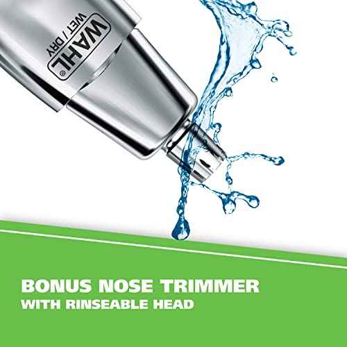 Wahl Groomsman Rechargeable Beard Trimmer kit for Mustaches, Nose Hair, and Light Detailing and Grooming with Bonus Wet/Dry Battery Nose Trimmer ? Model 5622v