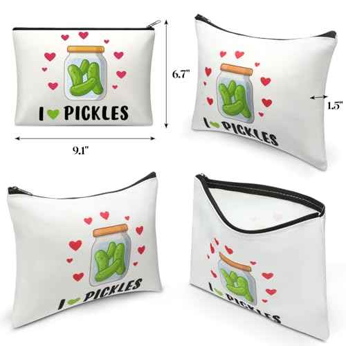 12 Pcs Pickle Bags Pouches for Pickle Lovers Funny Gifts Dill Cosmetic Bag for Girls