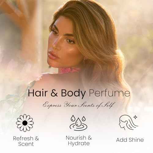 Hair Perfume for Women Long Lasting Pheromone, Hair Body Mist Spray Fragrance Remove Essential Oil Odors, Honey Infused Coconut Chamomile for Hydrating Shine, Alcohol Free, 50 ml