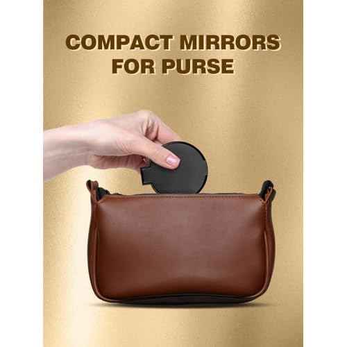 Qislee Compact Mirror Bulk, Round Makeup Bulk Compact Mirrors for Purse, Set of 36 (White)