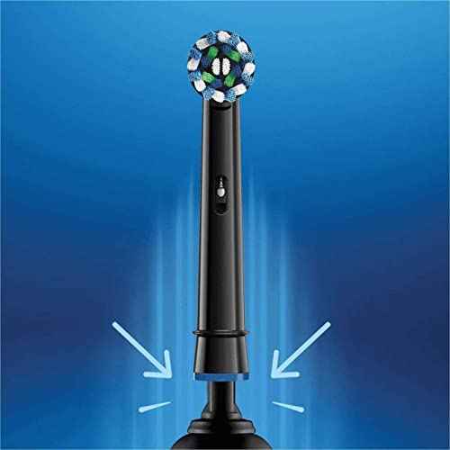 Oral-B Crossaction Electric Toothbrush Replacement Brush Head Refills, Black , 4 Count (Pack of 1)