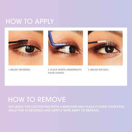 KISS Falscara DIY Eyelash Extension Bond & Seal Infused with Biotin & Vitamin E ? Strong Gentle Comfortable Lash Adhesive for All Day Wear For Use With Falscara Lash Wisps, Remover, and Applicator