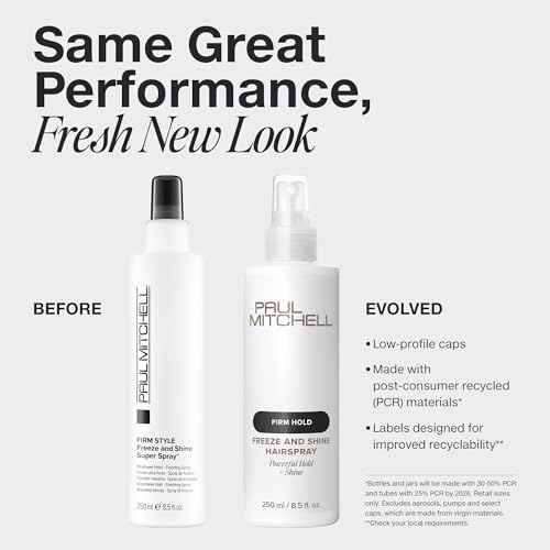 Paul Mitchell Freeze and Shine Super Hairspray, Maximum Hold, Shiny Finish Hairspray, For Coarse Hair