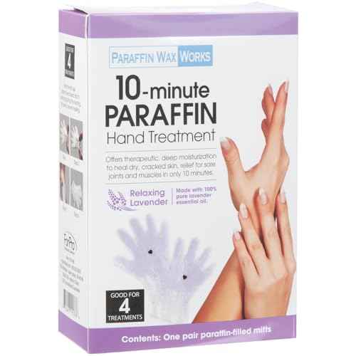 10-Minute Paraffin Hand Treatment, Relaxing Lavender, Spa and Home Treatment Gloves, One-Pair