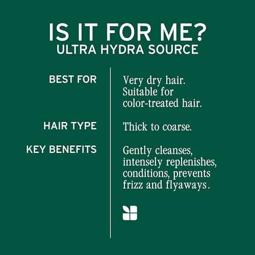Biolage Ultra Hydra Source Conditioner - Deeply Hydrates and Conditions, Cleanses and Tames Frizz, For Very Dry, Thick, Coarse Hair, Infused with Micro-dosed Cupua?u Butter & Salicylic Acid
