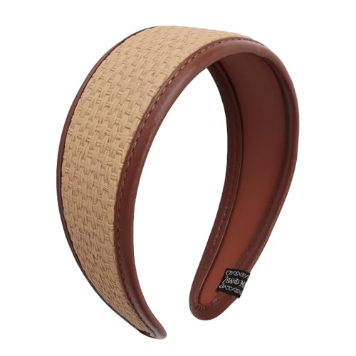 Ondder Straw Cute Headband Thick Rattan Wide Headbands for Women Diademas Para Mujer de Moda Summer Accessories for Women