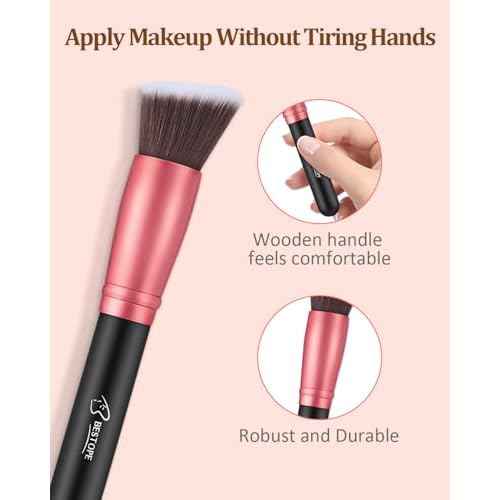 BESTOPE PRO Makeup Brushes 16 Pcs Makeup Brush Set, Blending Brush for Foundation, Premium Synthetic Powder Concealers Makeup Brushes for Eyes and Face, Eye Shadows Brushes, Eyeliner Make Up Brushes