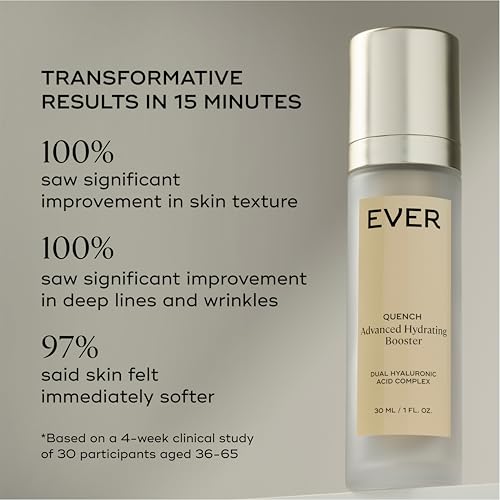 EVER Hydrating Serum - Hyaluronic Acid for Face, Peptides, Hydrating Skincare for Women, Anti-Aging Moisturizing, Reduces Fine Lines and Wrinkles, 1 fl oz
