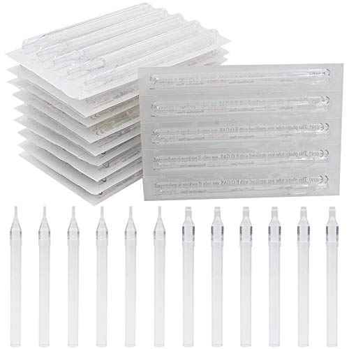 100PCS Mixed Long Disposable Tattoo Tips Tubes for 3RL 5RL 7RL 9RL 3RS 5RS 7RS 9RS 5M1 7M1 Tattoo Needles Tips Round Magnum for Tattoo Supplies