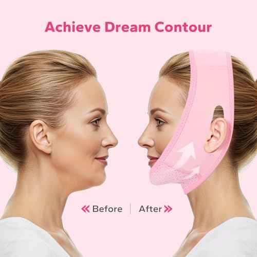 V-Face Slimming Strap, V Line Lifting Mask, Chin Strap for Sleeping, Reusable V Shaped Belt, Double Chin Reducer, Firms and Lifts Facial Contours, Jaw Exerciser, Chin Up Patch