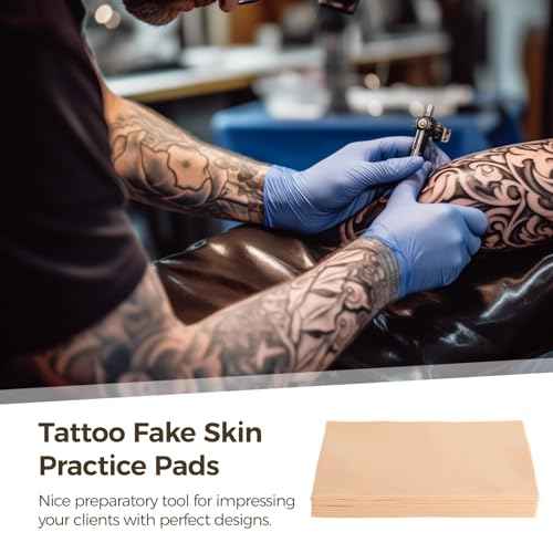 10 Pcs Practice Skins, 3mm Thick 12"x8" Double-Sided Fake Skin Pads for Tattoo, Microblading - Silicone Practice Pads for Enthusiasts, Beginners, Artists