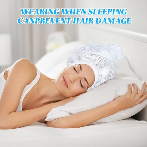 Net Plopping Cap,Hair Cover for Sleeping Soft Elastic Band Mesh Cap,Womens Bonnets for Hair Sleeping,£¨total 2pcs)