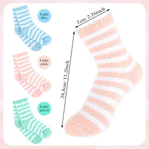 3 Pairs Aloe Infused Socks Lotion Socks Moisturizing Spa Socks Non Slip Coral Fleece Socks for Repairing Softening Dry Cracked Feet Infused Gel Sleeping
