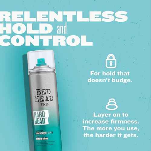 TIGI Bed Head Hard Head Hair Spray ? Extra Strong Hold for All Day Style and All Hair Types, 11.7 oz