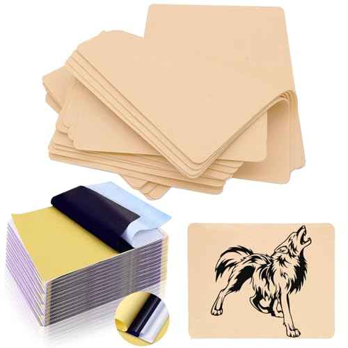 30Pcs Tattoo Practice Skin Kit with Transfer Paper - Yugui 10pcs Professional 1.3mm Fake Skin & 20pcs Premium Tracing Stencil Paper Set for Beginners to Artists Kits Supplies