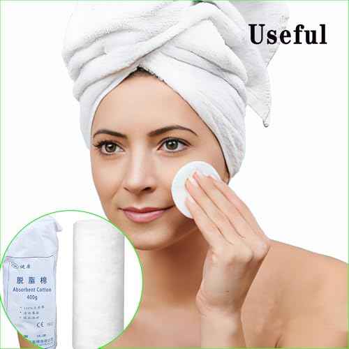 400g White Pure Cotton Roll, Absorb Well, Super Soft,Multipurpose for Makeup Removal,Wound Care£¬Applying Lotion or Powder,Nail Polish, Beauty Baby Care Pure Cotton Rolls£¬for Everyday Household Use