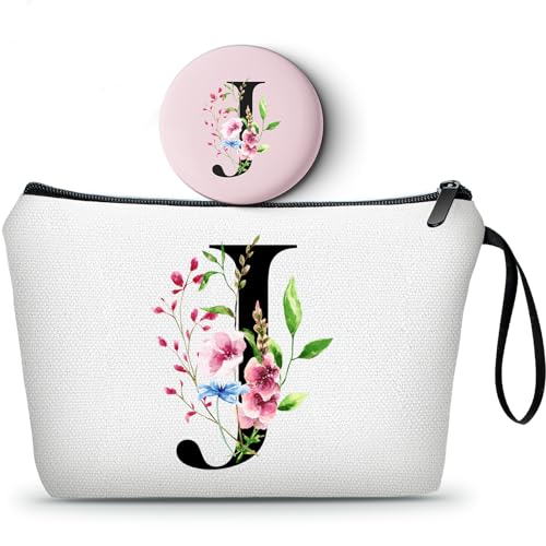Birthday Friendship Womens Bridesmaid Proposal Personalized Gifts for Friend Sister Teacher Coworkers Bride Travel Makeup Cosmetic Bag with Mirror Valentines Mothers Day Christmas Graduation J