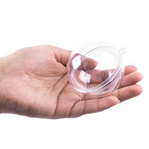 Super Z Outlet Clear Plastic Acrylic Bath Bomb Mold Shells Molding Balls Kit (60mm, 12 Pack)
