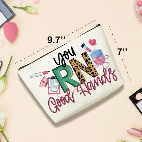 Nurse Gifts RN Makeup Bag Nurse Accessories for Work Nurse Practitioner Nurse Gifts for Women Cosmetic Bag Rn Gifts for Nurses Coworker Nursing Student Graduation Nurses Day Christmas Birthday Gift