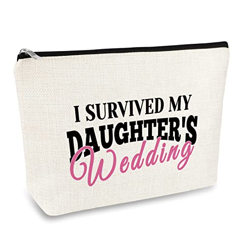 Mother Of The Bride Gift from Daughter Makeup Bag Wedding Gifts for Mother in Law Cosmetic Bag Pouch Wedding Keepsake Gift Engagement Announcement Bridal Shower Gifts for Bride's Mom