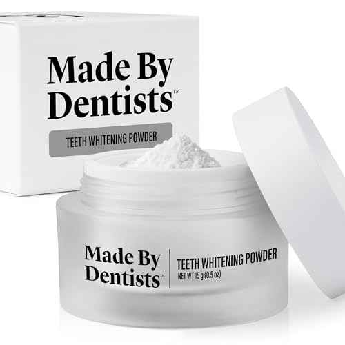 Made by Dentists Professional Teeth Whitening Powder - Remineralizing Hydroxyapatite Tooth Powder Formula with Pap, and Diamond Pwdr - Non-Abrasive Stain Remover for Instant Results