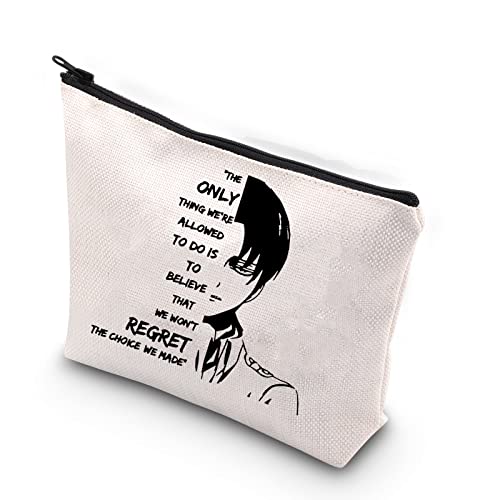 MNIGIU Levi Ackerman Gift Anime Lover Cosmetic Makeup Bag Anime Fan Gift (choice made bag)