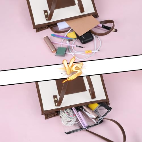 5 Pcs Small Clear Makeup Pouches, Waterproof Cosmetic Bag with Zipper Portable Cosmetic Case Travel Organizer Kit Storage Holder for Purse Lipstick Travel Makeup Bathroom Vacation Organizing (Black)