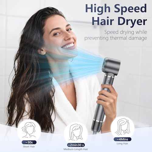 6-in-1 Ionic Hot Air Styler, Powerful High Speed Hair Dryer Brush, Auto Wrap Curler for Fast Drying, Volumizing&Straightening for Multi Styler, Cool Shot Button-No Heat Damage,Gift for All Hair-Travel