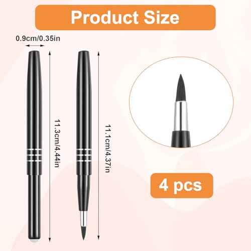 4Pcs Retractable Lip Brush for Lipstick, Travel Lip Brush, Portable Lip Liner Brush, Professional Lip Balm Applicator Lip Makeup Brush with Cap Lip Makeup Tools for Women Lip Gloss