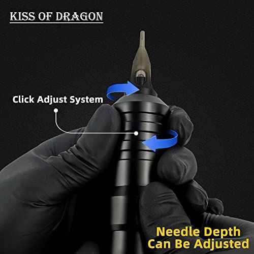 Wireless Tattoo Gun - Rotary Tattoo Cartridge Pen Custom Coreless Motor 2400mAh Power Supply Digital LED Display Professional for Tattoo Artist