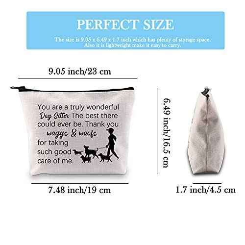 GJTIM Dog Sitter Zipper Makeup Pouch Bag Dog Trainer Gift Puppy Daycare Gift Pet Sitter Appreciation Gift (Wonderful Dog Sitter)