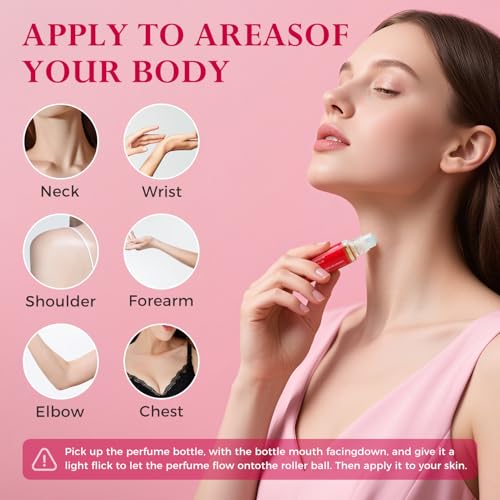 Pheromone Perfume for Women, Women Fragrance Pheromone Cologne Attract Men, Long Lasting Women's Perfume, Roller Ball Design, Portable and Fruity