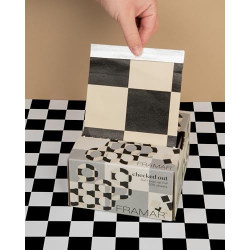 FRAMAR Checked Out Hair Foil ? Hair Foils For Highlighting, Pop Up Foil For Hair Highlighting, Salon Foils For Hair Highlighting Kit, Long Hair Foils For Bleach, Salon Foils For Hair Stylist ? 500