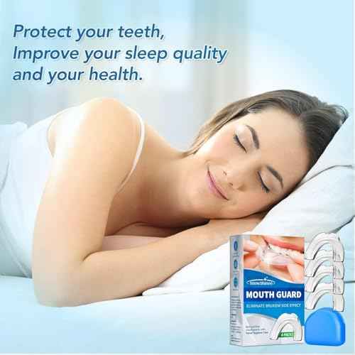 Mouth Guard: Upgraded Mouth Guard for Grinding Teeth at Night - Teeth Grinding Mouthguards for Sleeping - Mouthguards for Grinding of Teeth - Anti Grinding Guard - Night Guards for Teeth Grinding -4pc