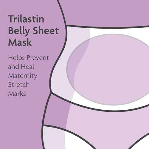 TriLASTIN Belly Masks - Belly Masks for Pregnant Women - Hydrating & Soothing for Itchy Skin - Reduces Stretch Marks - Safe for Sensitive Skin - Paraben & Phthalate-Free - Made in USA - 1 Pack