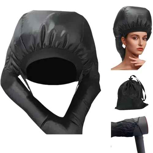 Generic Ultimate Hooded Hair Dryer Cap ?Hair Dryer Cap Perfect for Speedy Drying & Deep Conditioning at Home (Dark Black)