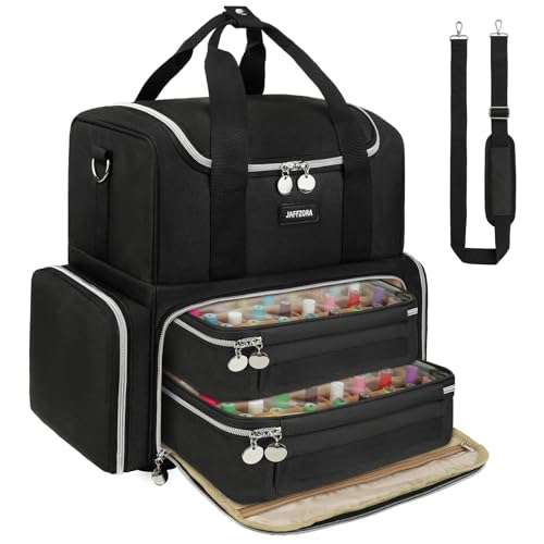 Nail Polish Organizer Case - Large Double Layer Organizers and Storage Bag for Nail Supplies and Art Tech