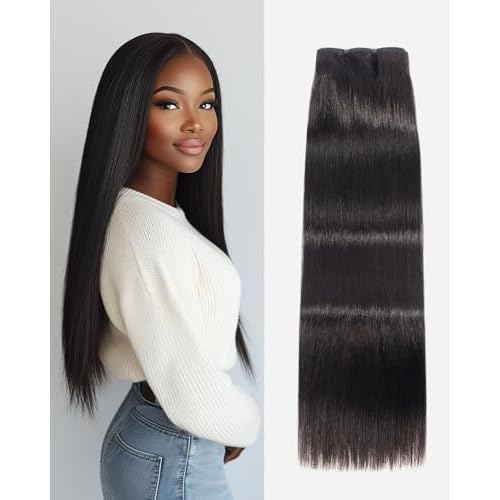 15A Human Hair Bundles Straight Human Hair Bundles 100% Unprocessed Raw Vietnamese Human Hair Bundles Double Weft Sew In Bundles Human Hair Natural Black Color 20 Inch