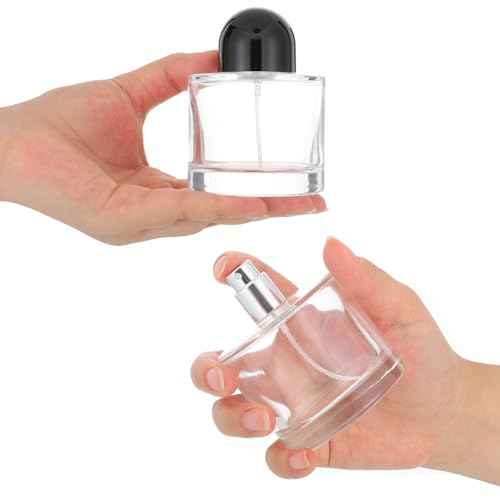 100ML/3.4OZ Refillable Cosmetic Spray Bottle Empty Glass Perfume Spray Bottles Clear Oil Perfume Container Travel Atomizer for Travel Makeup Party Tool
