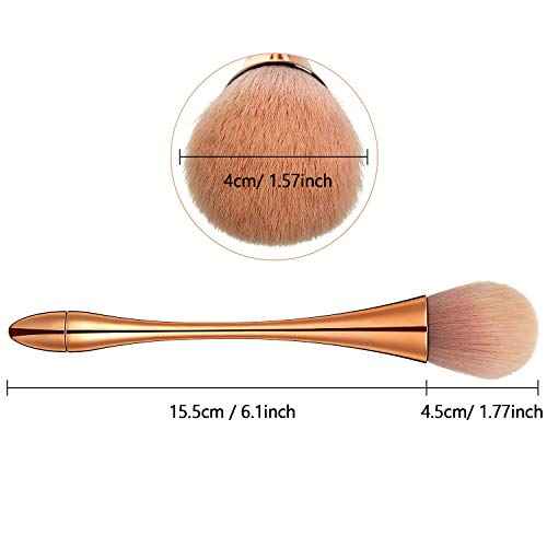 3 Pieces Large Powder Mineral Brushes Nail Design Dust,Soft Fluffy, Foundation, Kabuki Makeup Brushes Colorful Blush Loose Powder Tools for Daily Makeup, 3 Colors